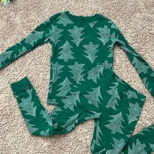 Gently worn- Carters size 8- gender neutral snug and fit seasonal pajamas.